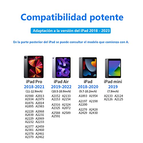 JESWO Pencil para iPad, Stylus Pen con Diseño Magnético y Sensible a la Inclinación, Lápiz iPad Compatible con Modelos 2018-2022, iPad Pro 11/12.9‘’, iPad 6/7/8/9ª, iPad Mini 5/6ª, iPad Air 3/4ª