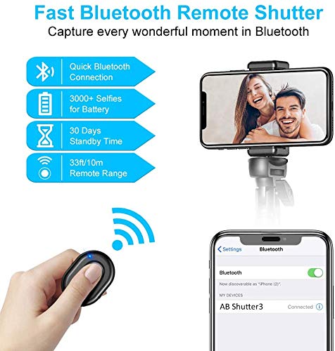 ANNA TOSANI Tripode para Movil, 133cm Tripie para Celular Tripode Palo Selfie Bluetooth Extensible Todo en Uno con Control Remoto, Selfie Stick Compatible con Cámara, Android, iOS y Otros Smartphones