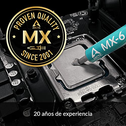 ARCTIC MX-6 (4 g) - Pasta térmica de máximo Rendimiento para CPU, Consolas, Tarjetas gráficas, portátiles, Muy Alta conductividad térmica, Larga Durabilidad, no Conductor, no Capacitivo