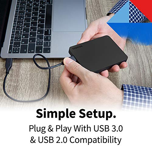 Toshiba Disco Duro Externo Portátil Canvio Basics 4TB 2.5" USB 3.1, Negro