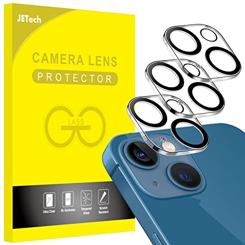 JETech Protector Lente de Cámara para iPhone 13 6,1" y iPhone 13 mini 5,4", Mica de Cristal Vidrio Templado 9H, Ultra HD Transparente, Antiarañazos, 3 Unidades