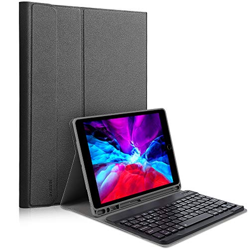 memumi Funda con Teclado de Español para iPad 10.2 7a 8a 9a Genaración Keyboard para iPad Air 3/Pro 10.5 Teclado para iPad 9 generacion 2021 con Inalámbrico Teclado Bluetooth Magnético Desmontable
