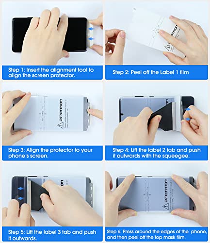 (2 Piezas) amFilm Piel Elástica Protector de Pantalla para Samsung Galaxy S22 Ultra 5G de 6,8 Pulgadas, Compatible con Identificación de Huellas Dactilares, con Herramienta de Alineación de Fácil Instalación y Vídeo, HD Transparente, Película de TPU Cober