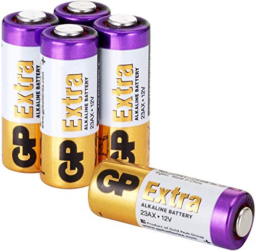 GP Pilas 23A Extra - MN21-12v - Lote de 5 | Baterías Alcalinas de Larga duración - Ideales para Llaves de Coche, Mandos, Alarmas Inalámbricas
