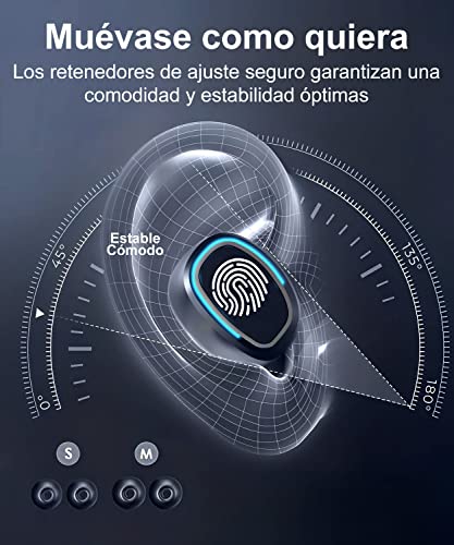 Auricular Bluetooth inalámbrico,Mini Audífonos Inalámbricos con Microfono, Bluetooth Auriculares Agua audifonos a Prueba de táctil,para iPhone Samsung Huawei Xiaomi Laptop para Juegos Escuchar música