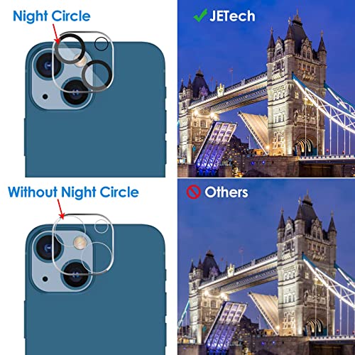 JETech Protector Lente de Cámara para iPhone 13 6,1" y iPhone 13 mini 5,4", Mica de Cristal Vidrio Templado 9H, Ultra HD Transparente, Antiarañazos, 3 Unidades