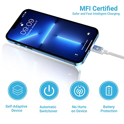 Cargador rápido para iPhone [certificado Apple MFi] Cable tipo C a  Lightning de 1m, de 20 W compatible con iPhone 14/13/12//11/X y iPad :  : Electrónicos