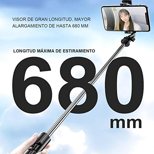 Trípode para teléfono de 60 pulgadas, palo para selfie, todo en uno,  extensible para teléfono celular, trípode con control remoto, estabilizador  de