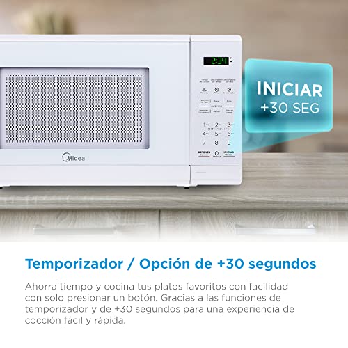 Midea Horno de Microoondas 0.7 Pies Cúbicos / 20 L Blanco Practia MMDF07S2WW