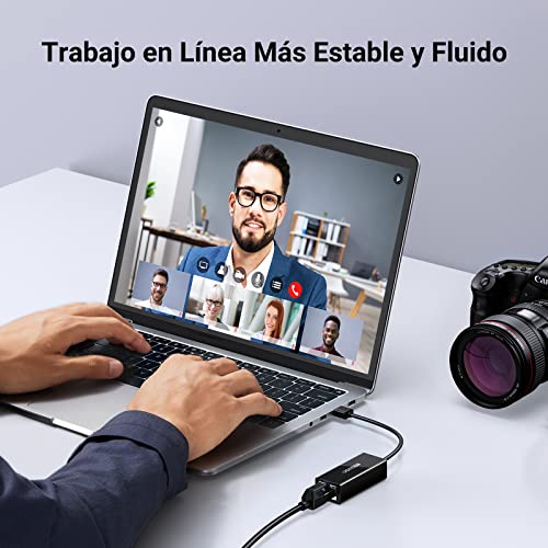 UGREEN Adaptador Ethernet USB 2.0, Tarjeta de Red LAN Ethernet 100Mbps, USB RJ45 Compatible con Switch, Wii, Wii U, Surface Pro, XiaoMi Mi Box S 3, MacBook, Chromecast