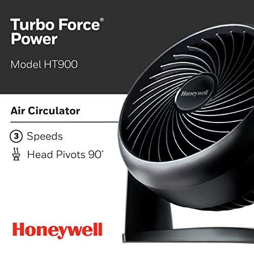 Honeywell HT-900 TurboForce - Ventilador de circulación de aire, color negro, tamaño pequeño