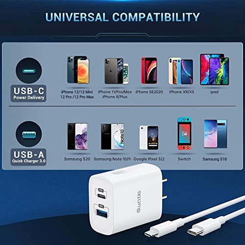 Cargador Carga Rapida Usbc 20w + Cable Para iPhone 8 8 Plus