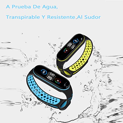 Correa de Repuesto Compatible con Xiaomi Mi Band 6/Mi Band 5, Silicona