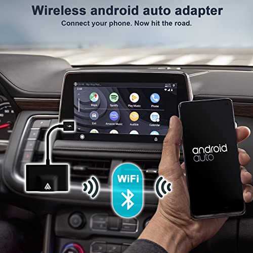 Adaptador Inalámbrico Android Auto - USB, USB-C - Negro