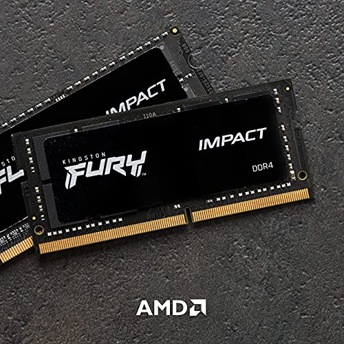 Kingston Fury Impact 16GB 3200Mhz DDR4 CL20 SODIMM Memoria Gamer Para LAPTOP Color Negro (KF432S20IB/16)