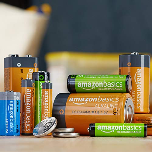 Amazon Basics - Paquete de 16 baterías recargables AAA de alta capacidad de 850 mAh, precargadas, recarga hasta 500 veces