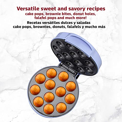 Holstein Housewares Máquina para hacer pasteles, lavanda, hace 12 pasteles, revestimiento antiadherente, perfecto para fiestas de cumpleaños y día festivo