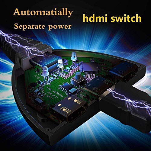 Switcher HDMI Cheelom - Agregar más puertos HDMI 1 SALIDA 3 ENTRADAS 