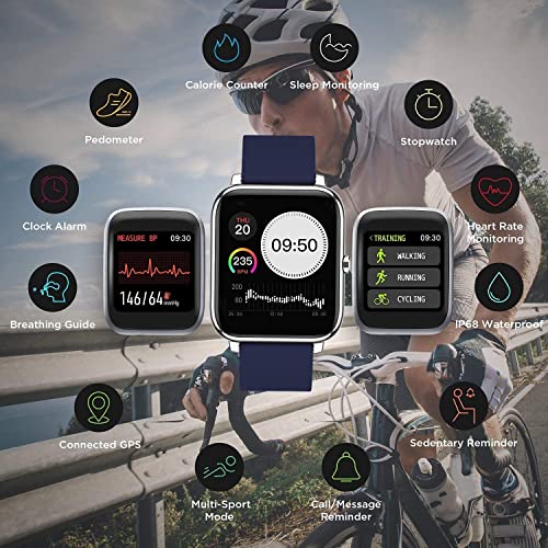 Smartwatch, Salandens Reloj Inteligente Mujer y Hombre Smartwatch Presion Arterial Monitor Pulser, Impermeable IPX7,con Monitor De Frecuencia Cardíaca, Monitor De Calorías, Podómetro,GPS, etc.