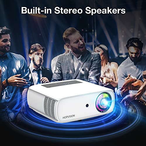 Proyector nativo 1080P mejorado, proyector Full HD de 15000  lúmenes/400ANSI, sincronización de smartphone, compatible con TV  Stick/PS4/reproductor de