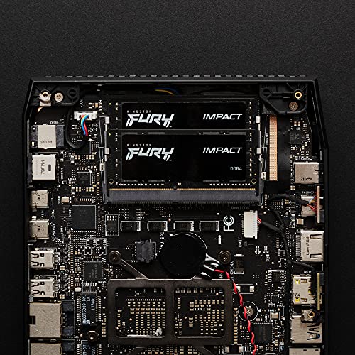 Kingston Fury Impact 16GB 3200Mhz DDR4 CL20 SODIMM Memoria Gamer Para LAPTOP Color Negro (KF432S20IB/16)
