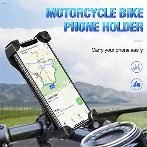 TBONEEY Soporte Celular Bicicleta, Soporte Movil Moto Universal 360°Rotación Anti Vibración Porta Telefono Motocicleta Montaña Soporte para iPhone Samsung LG HTC Motorola Xiaomi GPS y Otro 4.5-7.0" Móvil