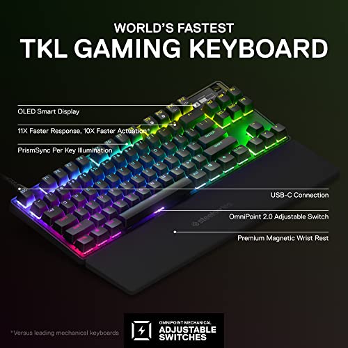 Guía de instalación de la pantalla inteligente OLED del teclado mecánico  para juegos APEX PRO TKL de steelseries