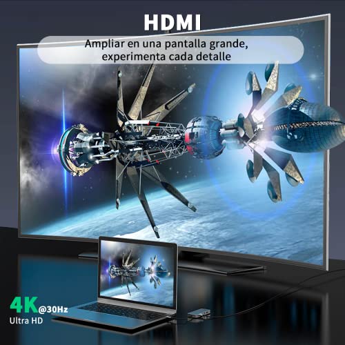 USB C HUB,10 en 1 Adaptador USB C a HDMI 4K, con VGA, Puerto de Carga PD de 100W,USB 3.0/2.0 y Gigabit Ethernet Puerto,Lector de Tarjetas SD/TF,3.5mm Interfaz de Audio,HUB USB C 3.0 Tipo C Docking Station para MacBook Pro/Air, SurfaceBook 2, XPS13