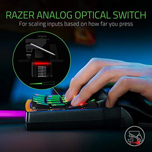 Razer Orbweaver Chroma Gaming Keypad RF inalámbrico Teclado, Tartarus Pro - Interruptores ópticos, Negro clásico (Reacondicionado)