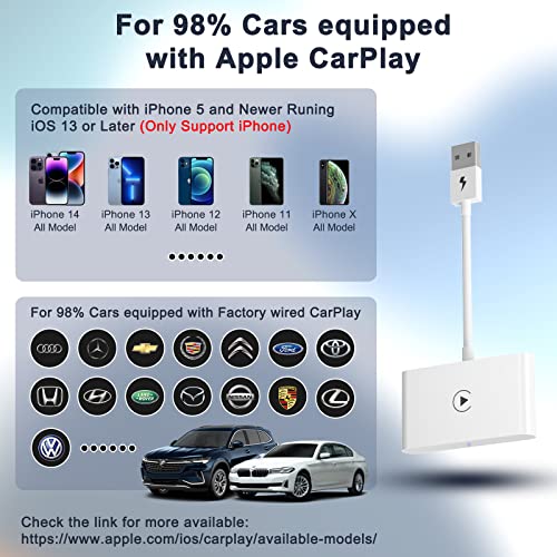 CarPlay Inalambrico Adaptador para i-Phone, CarPlay Wireless Adapter C