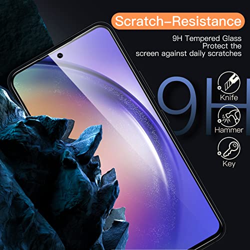 JETech Protector de Pantalla para Samsung Galaxy A54 5G 6.4 Pulgadas, 9H Mica de Cristal Vidrio Templado, Resistente a los Arañazos, HD Transparente, 3 Unidades