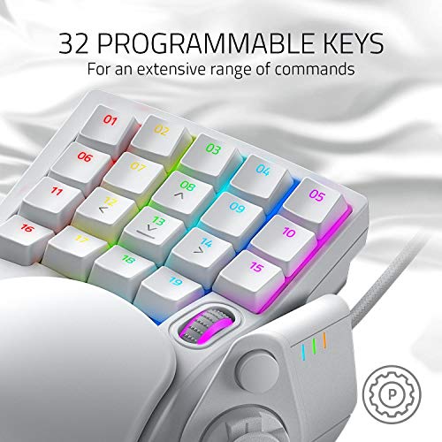 Razer Tartarus Pro Gaming Keypad: Mercury White