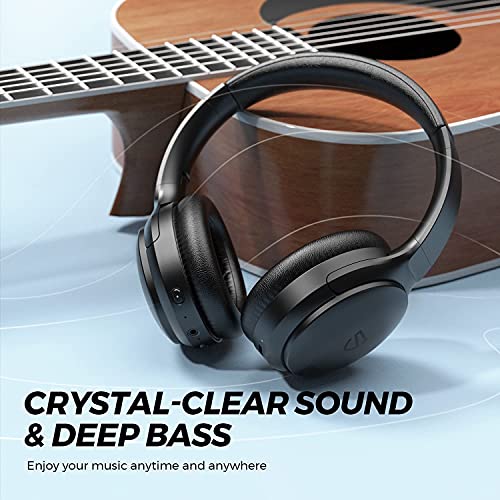 SoundPEATS A6 Audifonos Inalámbricos Diadema Plegables Bluetooth5.0, Auriculares Over Ear Cancelación Activa de Ruido, Altavoz Dinámico de 40mm, Manos Libre Bajos Potentes, Total 38 Horas