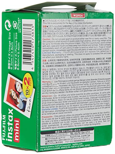 instax Película Mini, 2 Pack, Color, Pack of/Paquete de 2