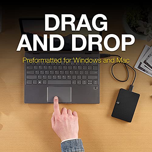 Seagate Unidad de Disco Duro Externo portátil de 2 TB - USB 3.0 de 2,5 Pulgadas para Mac y PC con Servicios de Rescate (STKM2000400)
