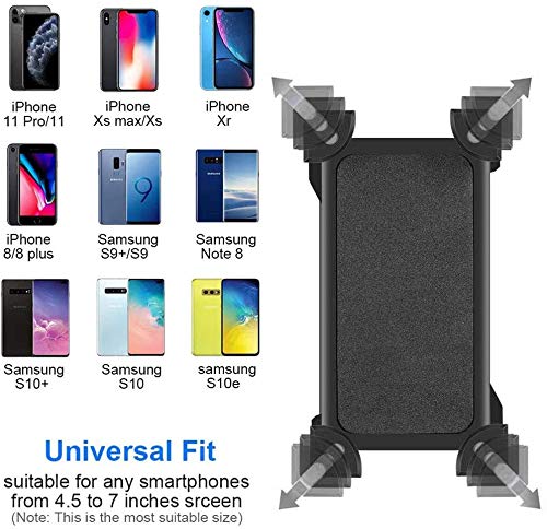 TBONEEY Soporte Celular Bicicleta, Soporte Movil Moto Universal 360°Rotación Anti Vibración Porta Telefono Motocicleta Montaña Soporte para iPhone Samsung LG HTC Motorola Xiaomi GPS y Otro 4.5-7.0" Móvil