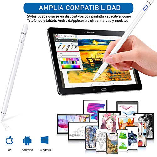 Lápiz óptico para pantalla táctil, lápiz digital inteligente para iPhone,  Samsung, teléfono inteligente iOS/Android y otras tabletas, bolígrafo