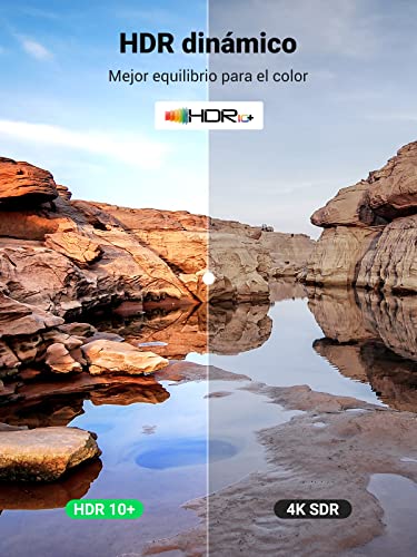 UGREEN 8K Cable HDMI 2.1 Certificado Trenzado de Nylon, Soporte 8K 60Hz Ultra HD, HDR dinámico, Alta Velocidad 48Gbps, Dolby Vision, eARC, Compatible para PS5, Xbox One, Switch, Roku, PS4(2M)
