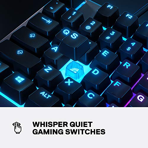 SteelSeries Apex 3 RGB Gaming Teclado - Iluminación RGB de 10 zonas - IP32 Resistente al agua (Reacondicionado)
