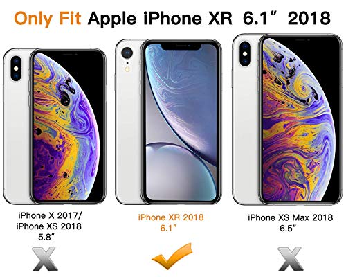 PUBAMALL Funda Compatible con iPhone XR, Clear PC Cubierta Trasera con TPU Parachoques Marco híbrido Transparente Funda Protectora (Claro)