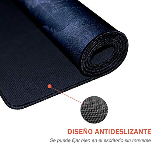 VIDA4U Alfombrilla para Ratón, Tapete Computadora Escritorio 800 * 300 * 3 mm, Alfombrilla de Escritorio para Mouse, Diseño Base de Goma Antideslizante para Computadora/Portátil, Trabajo y Juegos