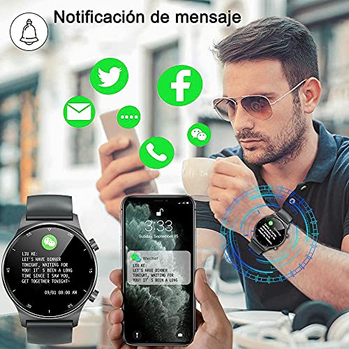 NAIXUES Smartwatch, Reloj Inteligente Impermeable IP68 para Mujer