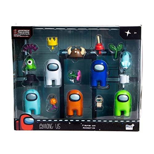 Ruz Among Us Figuras Coleccionables con Accesorios 17 Piezas