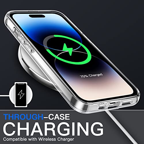 JETech Funda para iPhone 14 Pro 6,1 Pulgadas, Anti-Amarillo Antigolpes Carcasa, Antiarañazos Respaldo Transparente (Transparente)