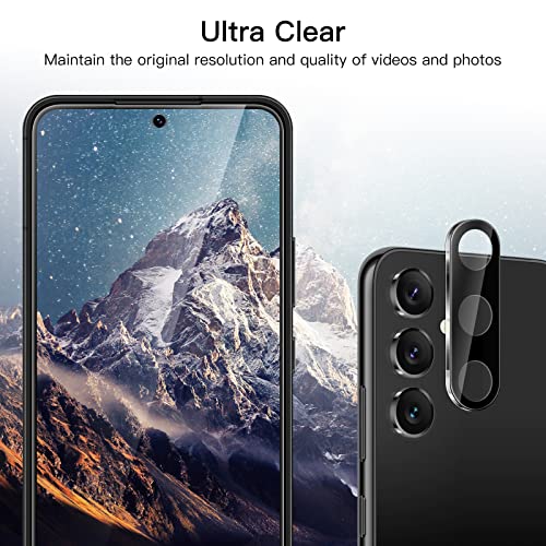JETech Protector de Pantalla para Samsung Galaxy A54 5G 6.4 Pulgadas y Protector Lente Cámara, Mica Cristal Vidrio Templado, HD Transparente, 2 Paquetes Cada Uno