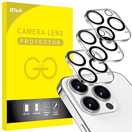 JETech Protector Lente de Cámara para iPhone 14 Pro 6,1 Pulgadas y iPhone 14 Pro Max 6,7 Pulgadas, Mica de Cristal Vidrio Templado 9H, Antiarañazos, Ultra HD Transparente, 3 Unidades