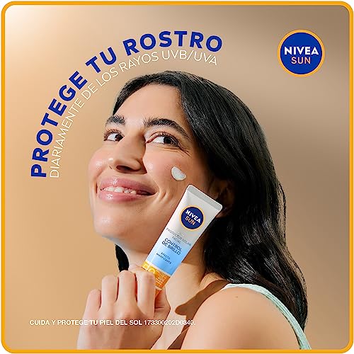 NIVEA SUN Protector Solar Facial Control De Brillo (50 ml), con Efecto Matificante de Larga Duración, Bloqueador solar FPS 50+, no Grasoso para Todo Tipo de Piel