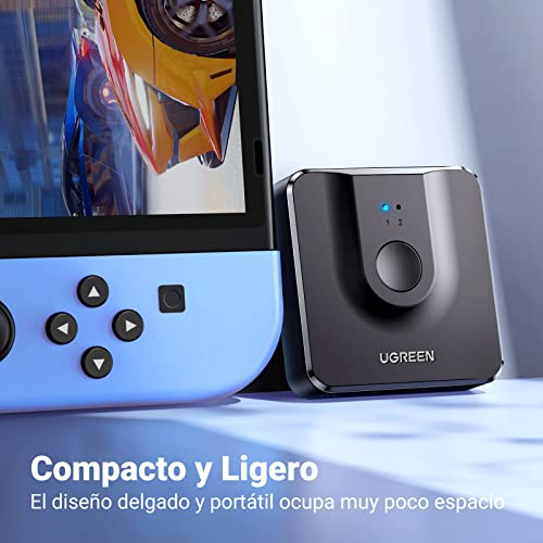 UGREEN HDMI Switch Bidirectional 2 Entradas 1 Salida,Ladron 4K 60Hz 1 Entrada 2 Salidas, HDMI Conmutador 4K 1080P 3D Compatible con PS4/PS5, Xbox, BLU-Ray, TV Box, HDTV, Pantalla del Proyector