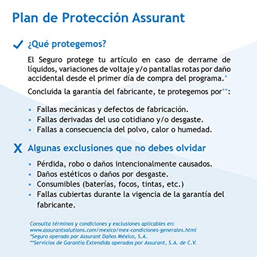 Assurant - 2 Años PC periféricos y Accesorios. - Seguro de Daños accidentales $2000 - $2499.99