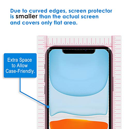 JETech Protector de Pantalla para iPhone 11 y iPhone XR 6,1", Mica de Cristal Vidrio Templado, 3 Unidades